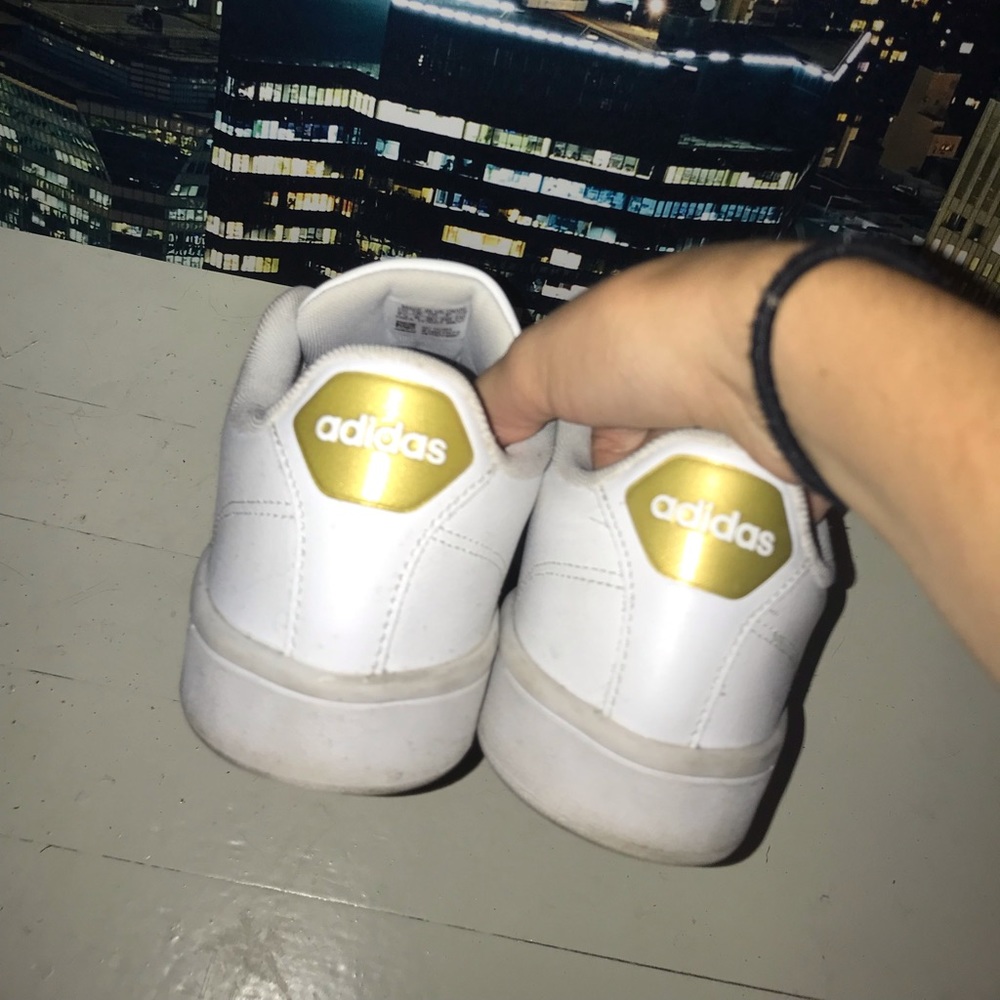 Gold adidas shoes